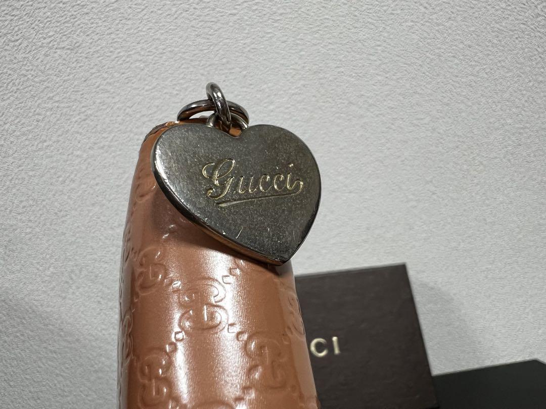 GUCCI　エナメル　パールオレンジ　長財布