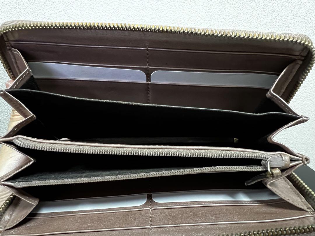 GUCCI　エナメル　パールオレンジ　長財布