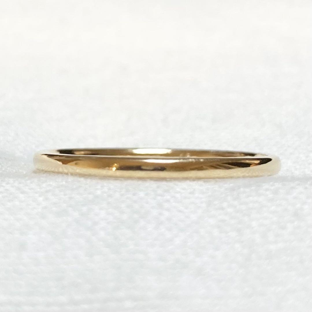 K18 甲丸 リング 幅約2.2mm 10号 18金 地金 指輪