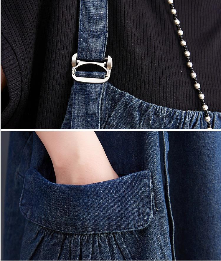 大きいサイズ　レディース　デニム　サロペット　ワンピース　ロング　新品