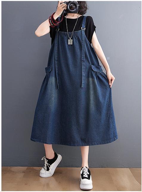大きいサイズ　レディース　デニム　サロペット　ワンピース　ロング　新品
