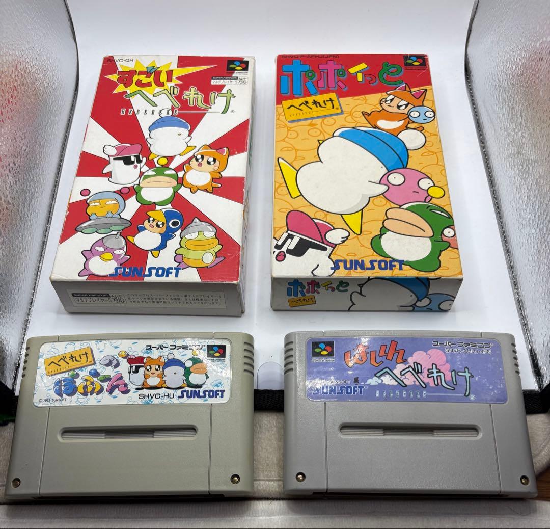 4本セット スーパーファミコン すごい ポポイっと はしれへべれけ のぽぷーんSUNSOFT