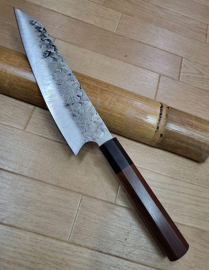 和牛刀　切付型天然木八角柄