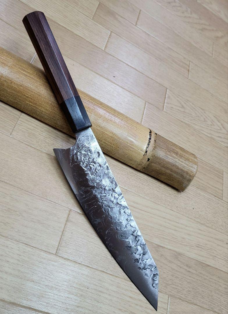 和牛刀　切付型天然木八角柄