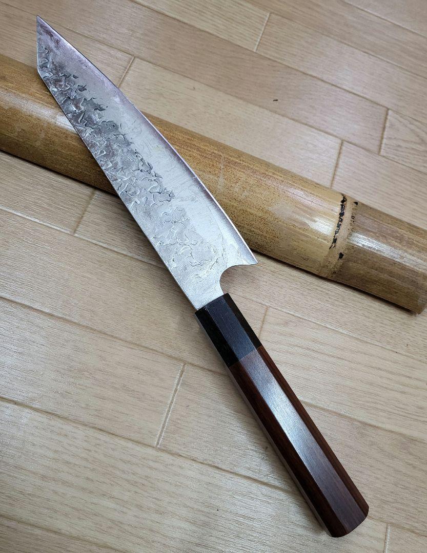 和牛刀　切付型天然木八角柄