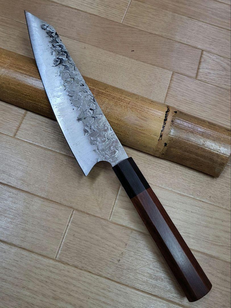 和牛刀　切付型天然木八角柄