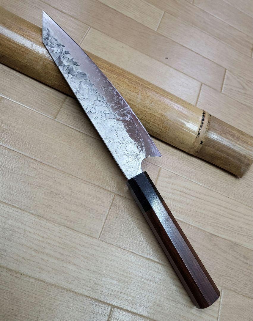 和牛刀　切付型天然木八角柄