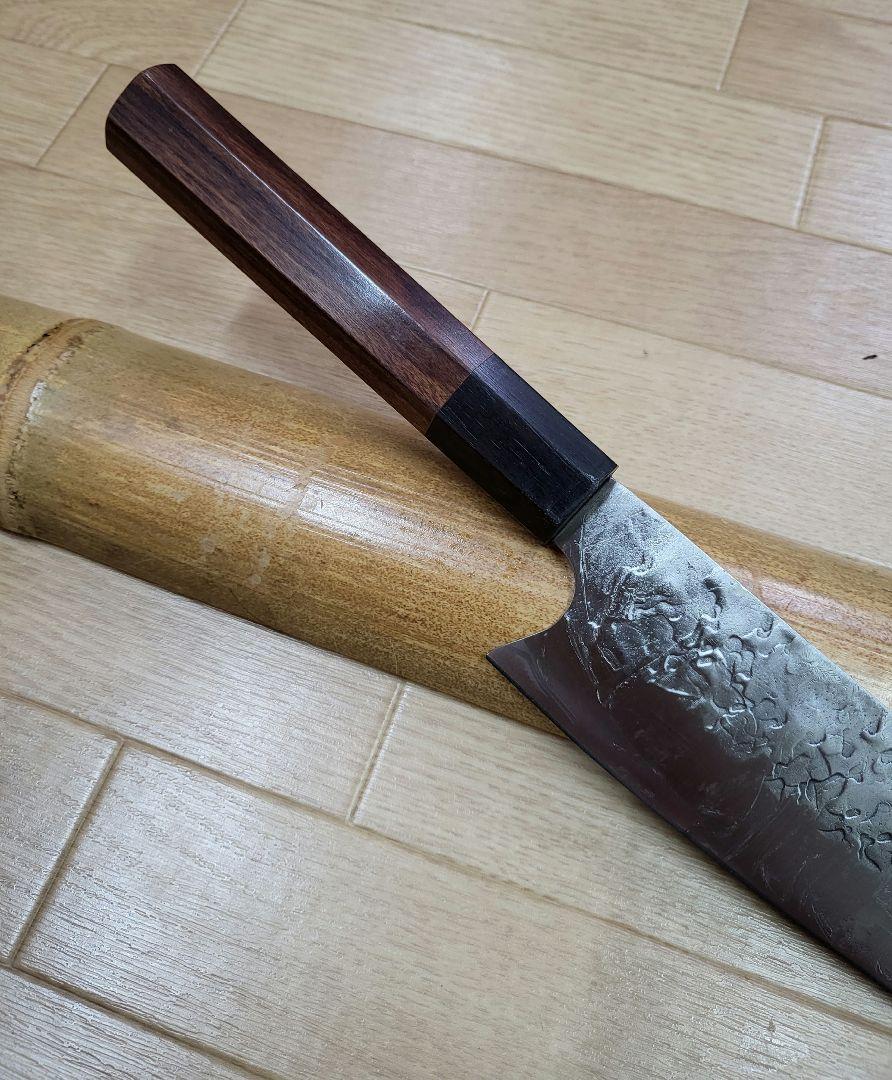 和牛刀　切付型天然木八角柄