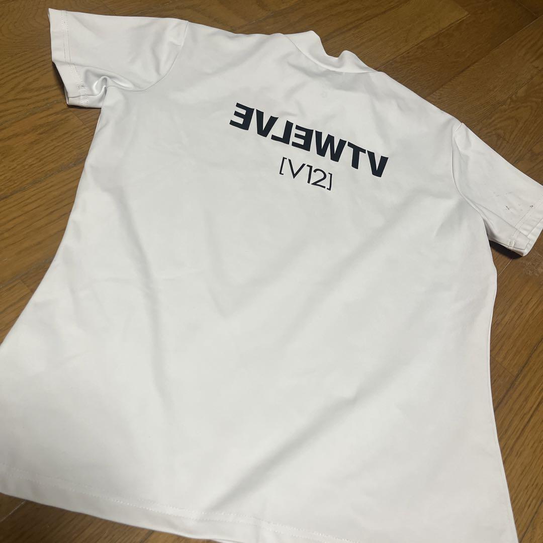 値下げ❣️V 12 白モックネックシャツ　サイズ0