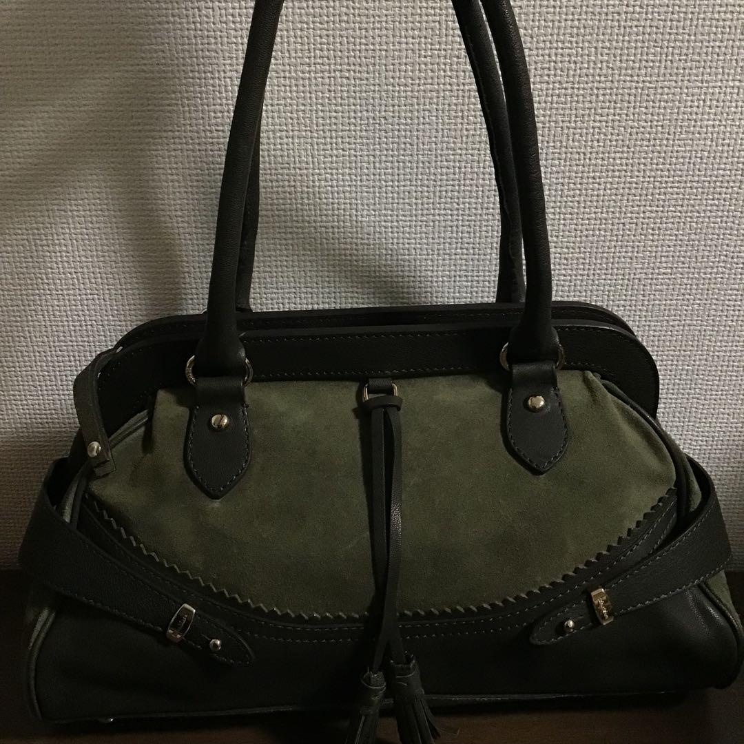 ☆開店セール☆ 人気 美品 マックスマーラ ゴートレザー×スエード バッグ