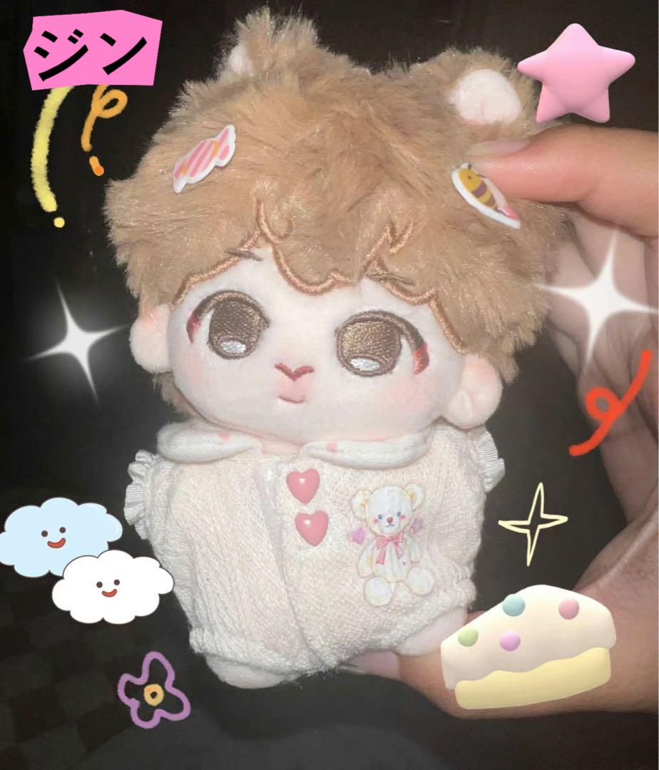 BTS ジン JIN　ハムチニ ぬいぐるみ　マスター　グッズ 新品未使用】BTS ジン Jin ぬいぐるみ 10cm マスター - メルカリ