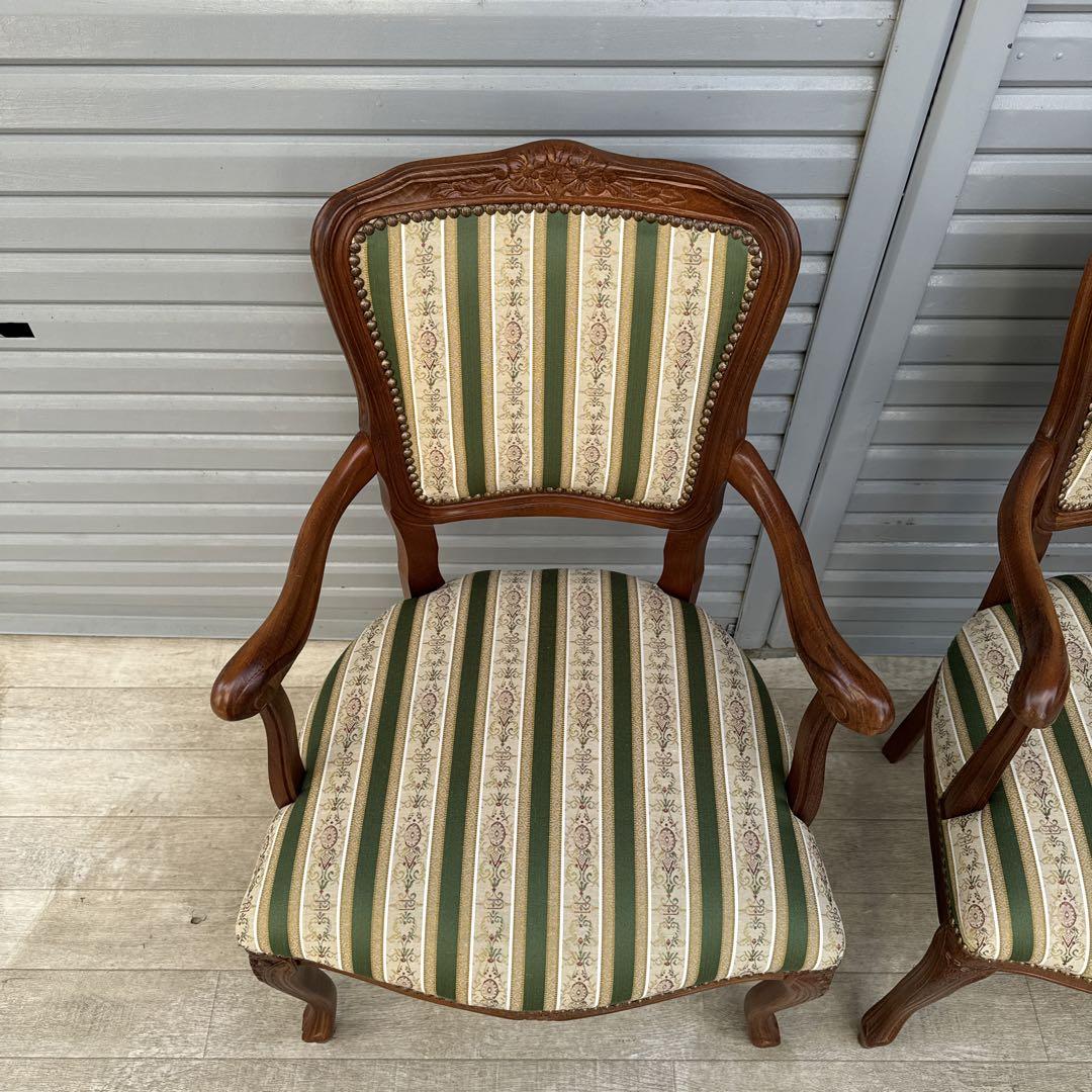 ① 専用　美品　展示品　イタリア製 アームチェア 猫脚