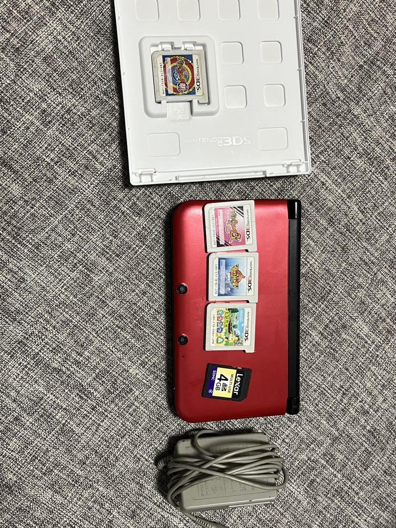 ニンテンドー3DS レッド 充電器 ソフト4枚付き