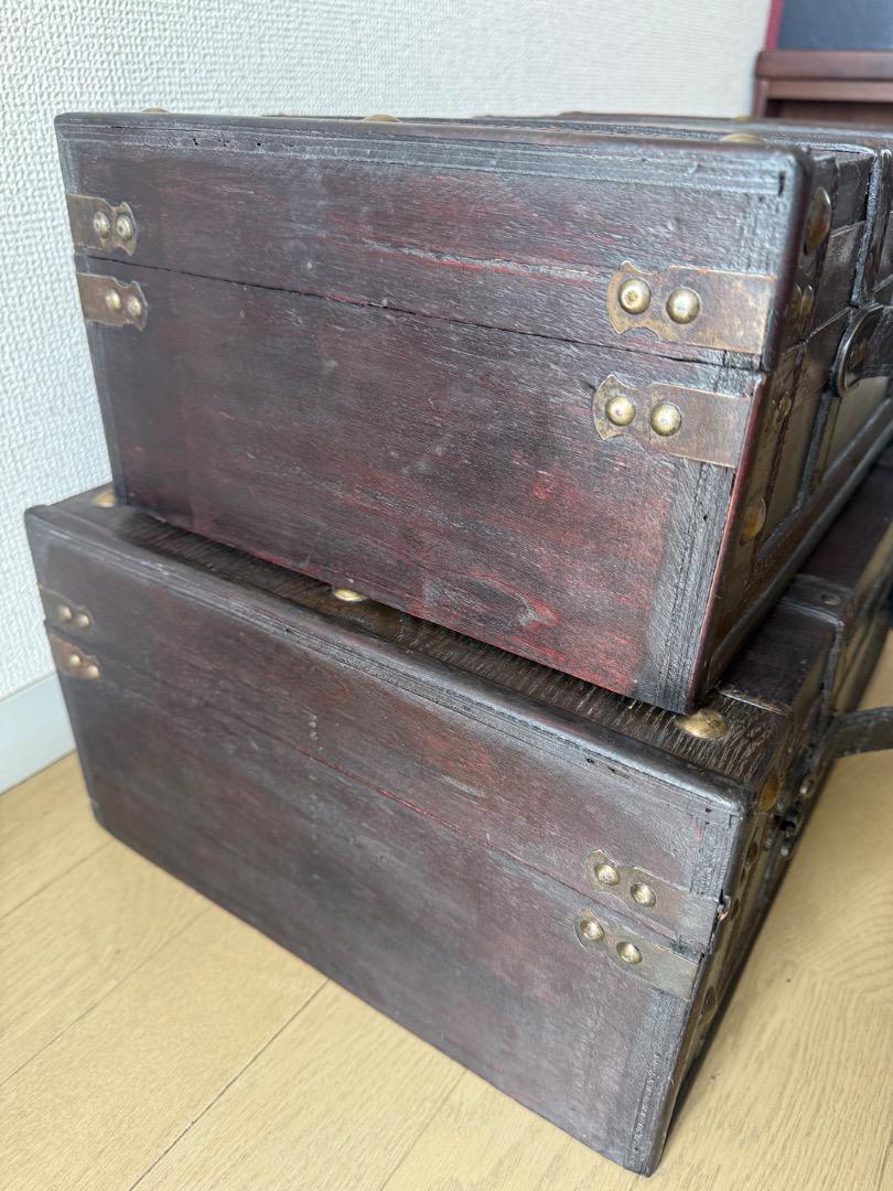 アンティーク風　トランクBOX 2個セット　ディスプレイ