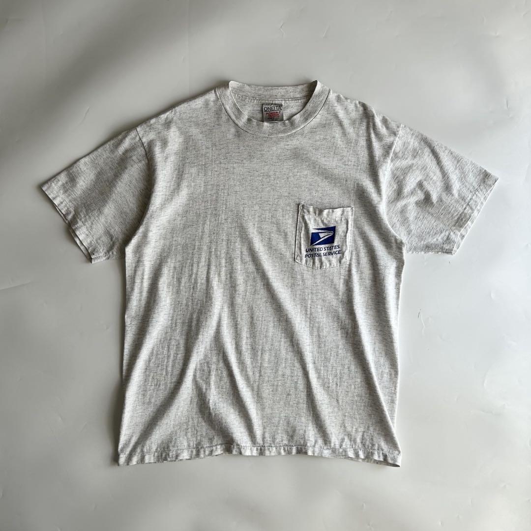 【希少】90s USA製 USPS 企業ロゴTシャツ 短丈ボックス ONEITA