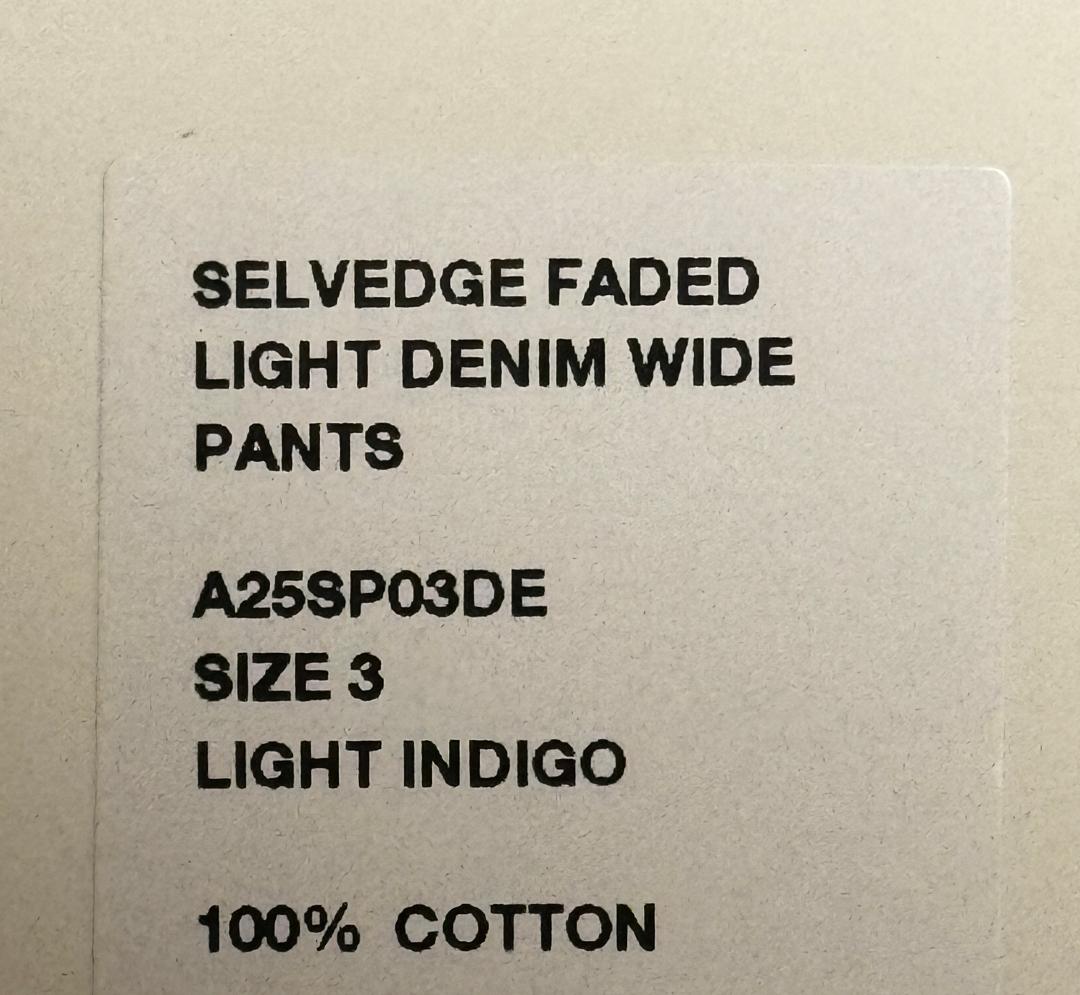 オーラリー SELVEDGE FADED DENIM WIDE PANTS 3