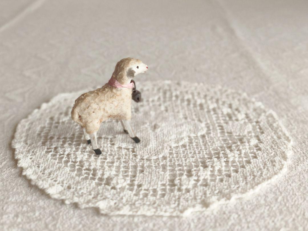 ヴィンテージ 羊の小さなオブジェ インテリア/Vintage Sheep