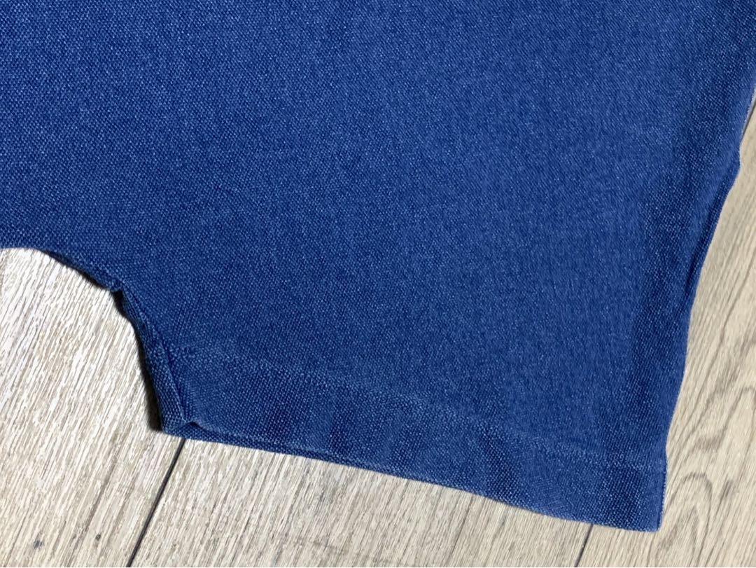 LACOSTE スキッパーネック　ポロシャツ40 デニム風インディゴ