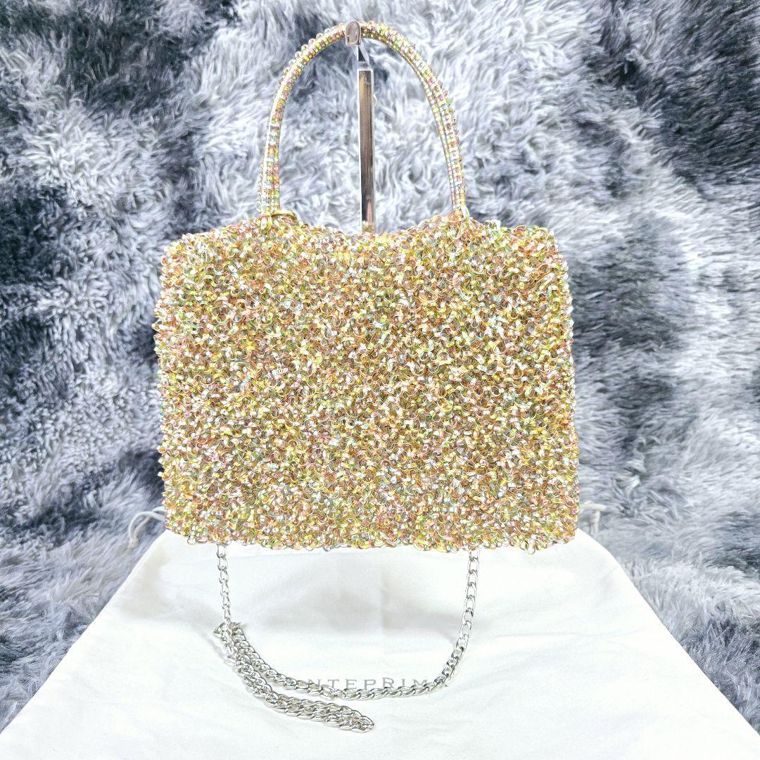 美品✨アンテプリマ スクエア ミディアム シャンパンマルチ