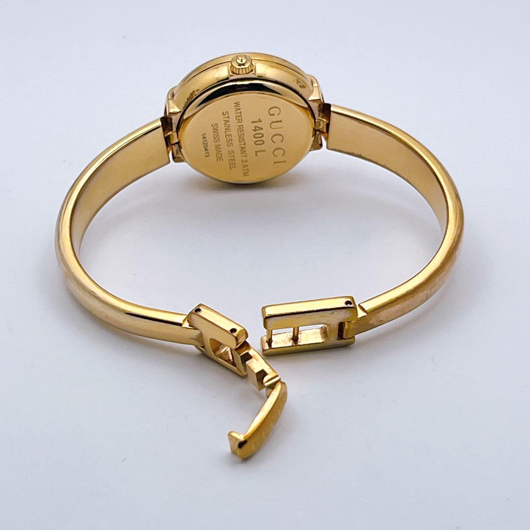 GUCCI - GUCCI グッチ 時計 1500L ゴールド バングル 美品