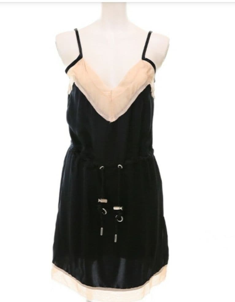 DIESEL ウエストドロスト カットオフ シルクキャミソールワンピース