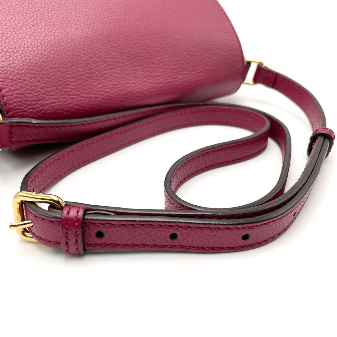 サマーセール ミニグランド バンドル FENDI フェンディ 8BT214 ピンク レザー ショルダーバッグ バッグ