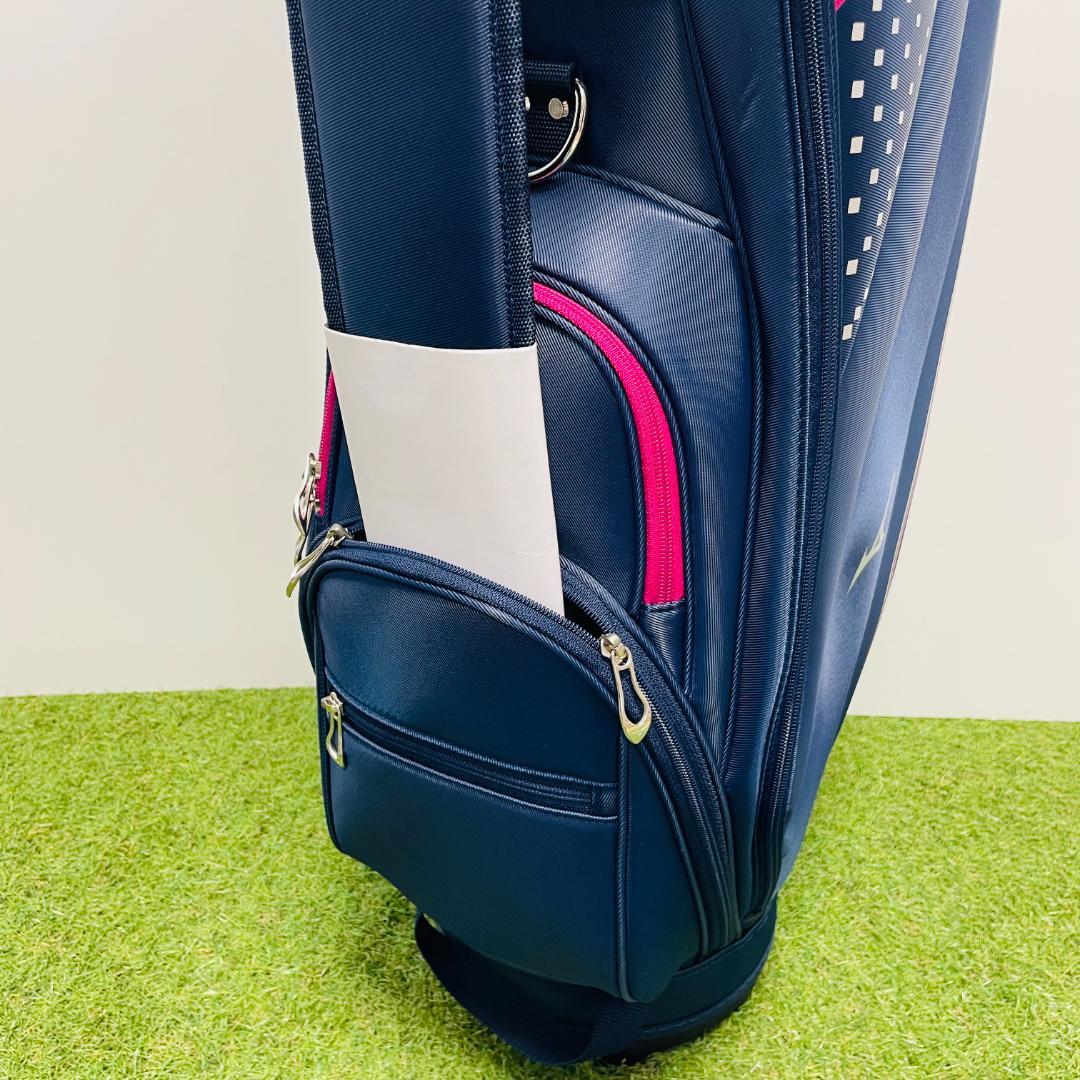 新品 Mizuno ゴルフ キャディバッグ ネイビー レディース ミズノ 女性