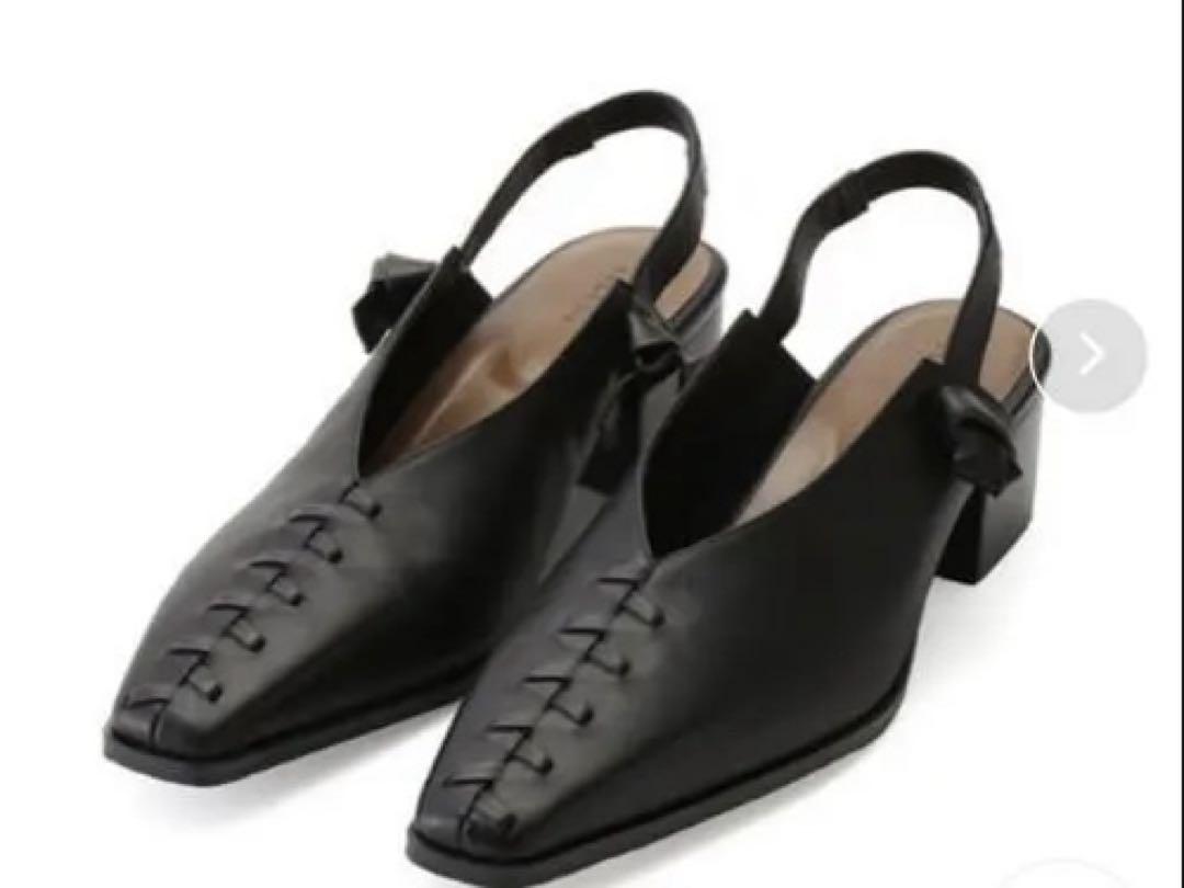 人気ショップ 美品】FRAY I.D ハンドステッチパンプス ブラック 靴