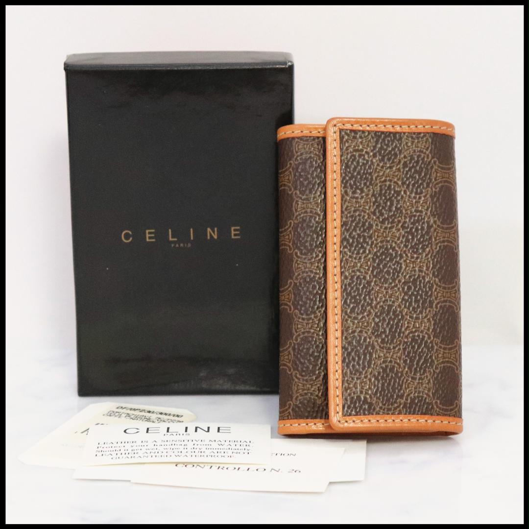 独創的 【未使用品】CELINE ヴィンテージ マカダム柄 6連キーケース 中古品情報 フレアジャケット 【美品・超レア・マカダムボタン】CELINE テーラードジャケット
