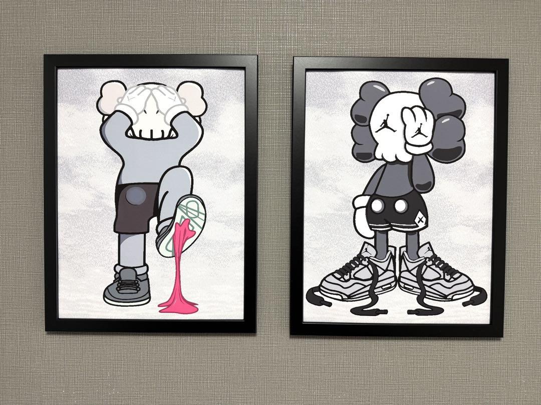 No.305フレーム付きキャンバスアート　KAWS ブランドアートポスター