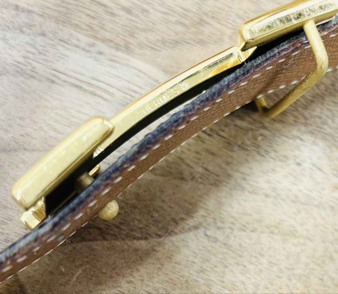 HERMES ベルト Hベルト エルメス ブラック