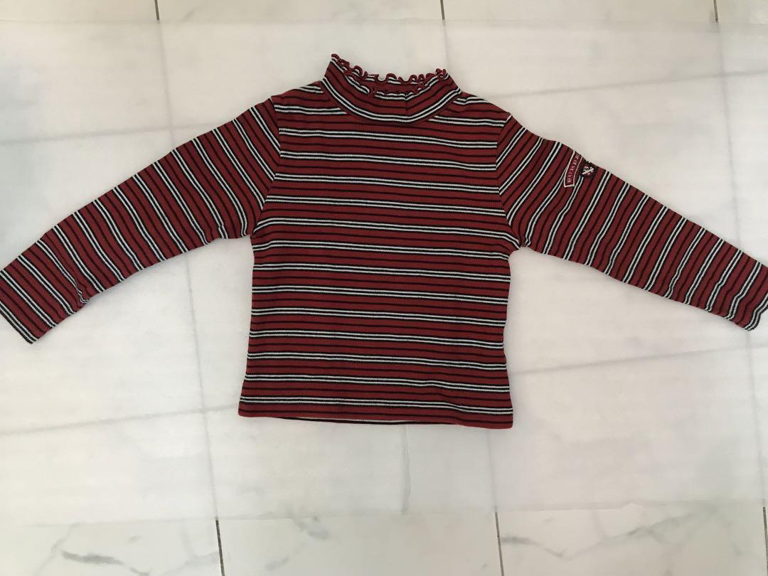BURBERRY LONDON ジャンバースカート ベージュ &ハイネックシャツ