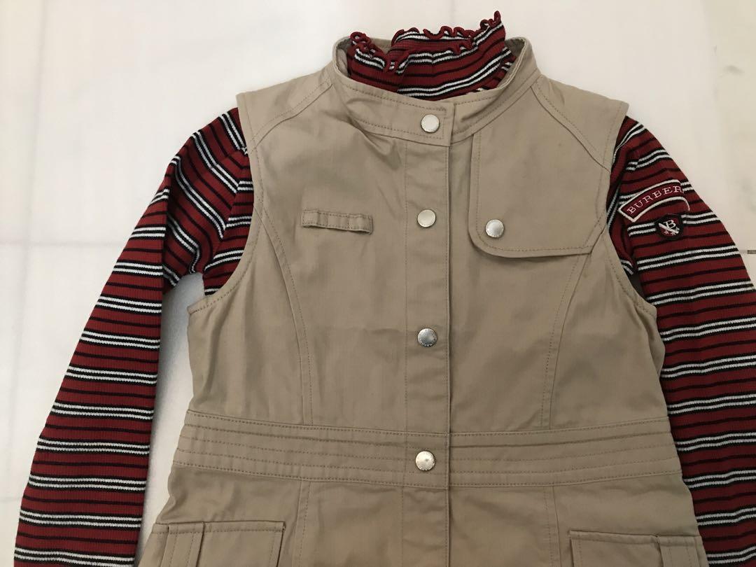 BURBERRY LONDON ジャンバースカート ベージュ &ハイネックシャツ
