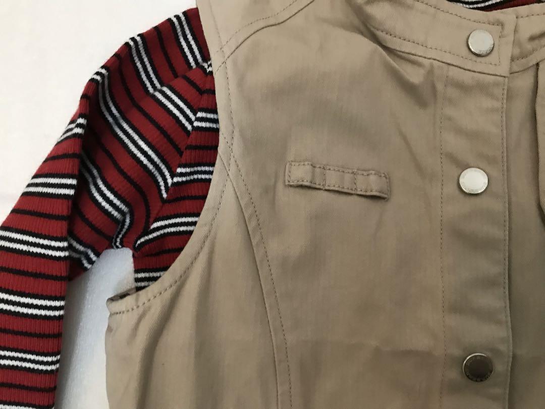 BURBERRY LONDON ジャンバースカート ベージュ &ハイネックシャツ