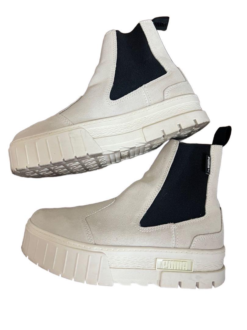 PUMA プーマメイズ チェルシーブーツ　スエードサイドゴアブーツ 厚底