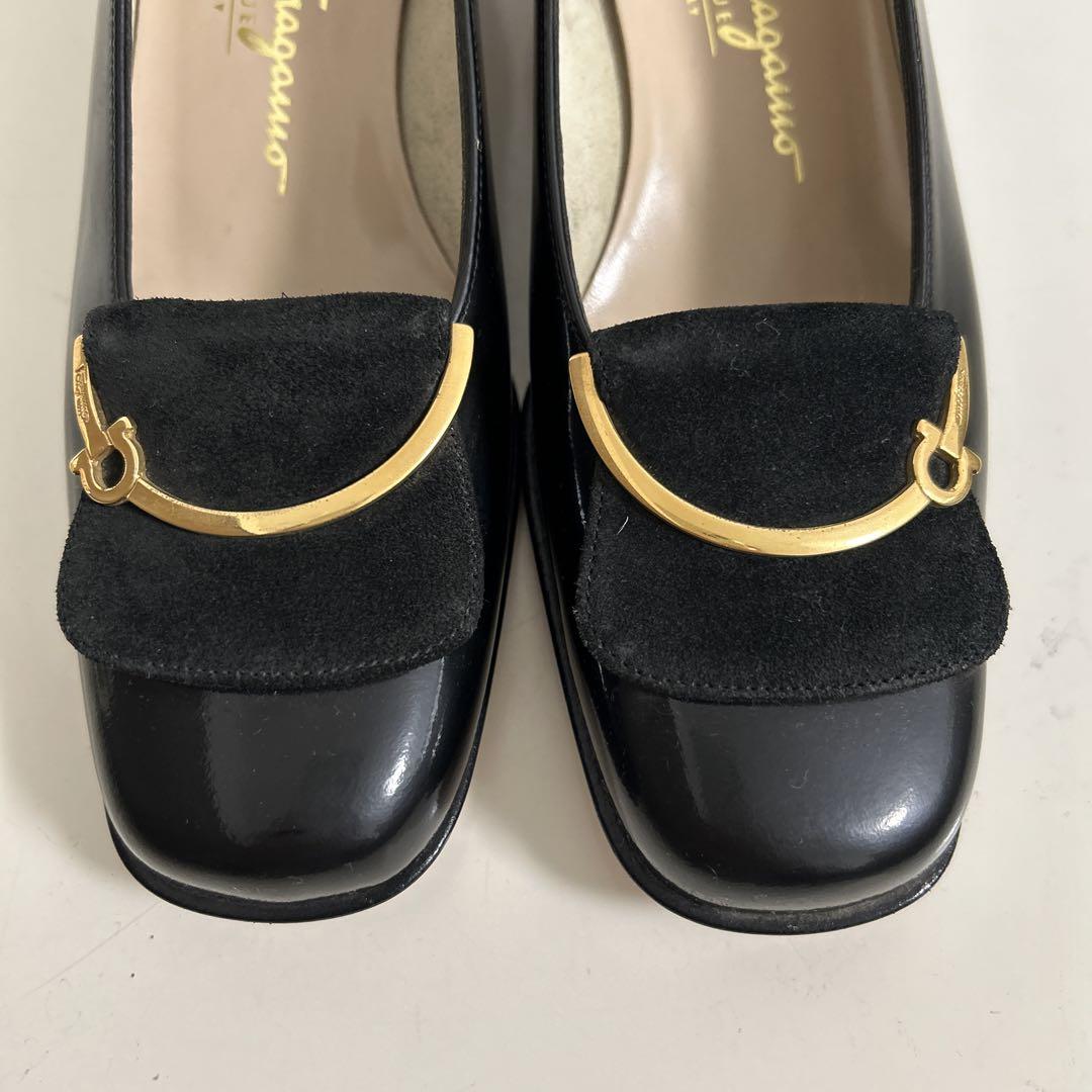 Ｈ．てんとう虫 Salvatore Ferragamo ブラック23.5