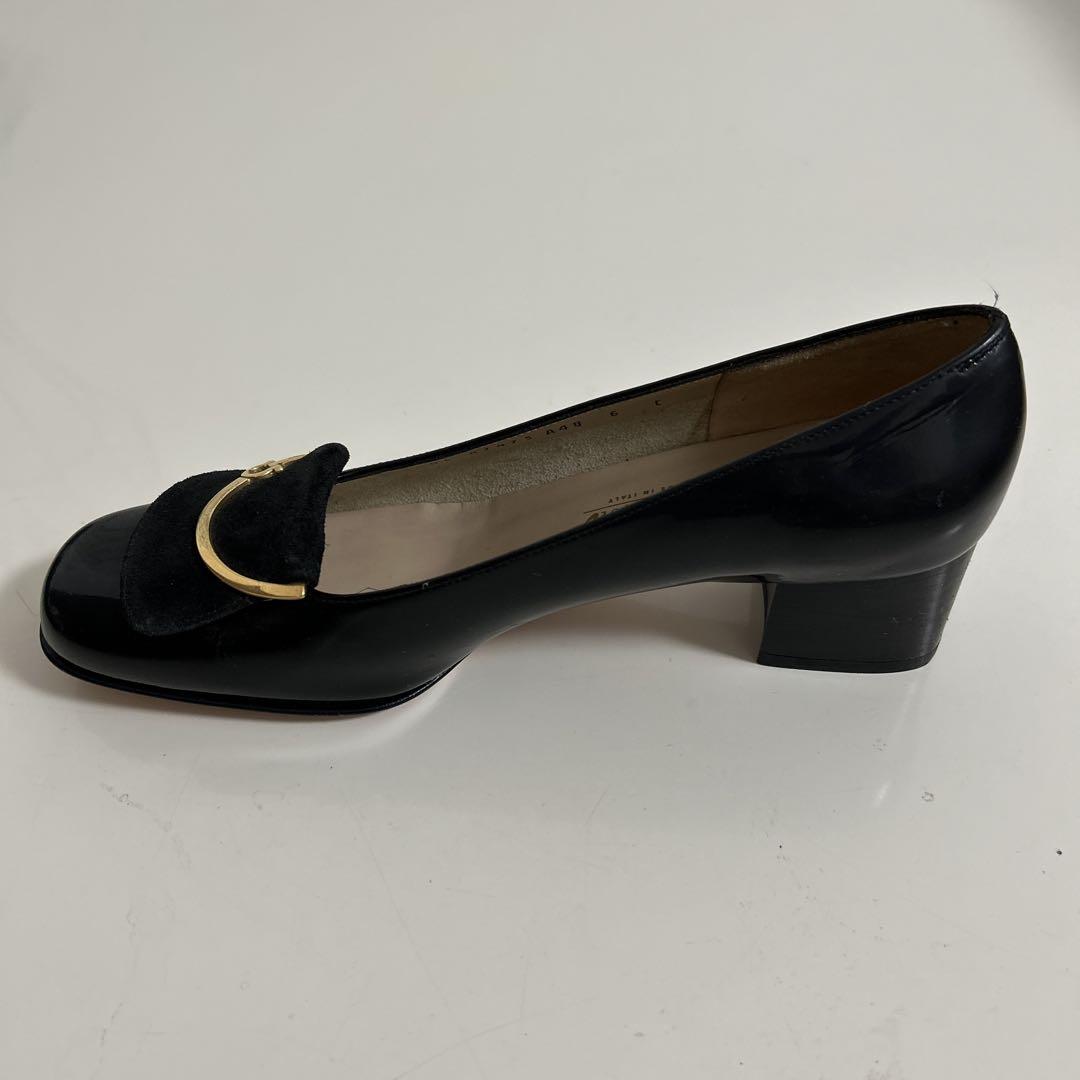 Ｈ．てんとう虫 Salvatore Ferragamo ブラック23.5