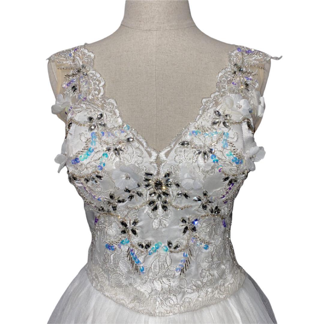 特価再入荷 ROBE ローブドフルール キャバドレス ホワイト花柄 jKkVR-m88085015593 de FLEURS 超歓迎安い