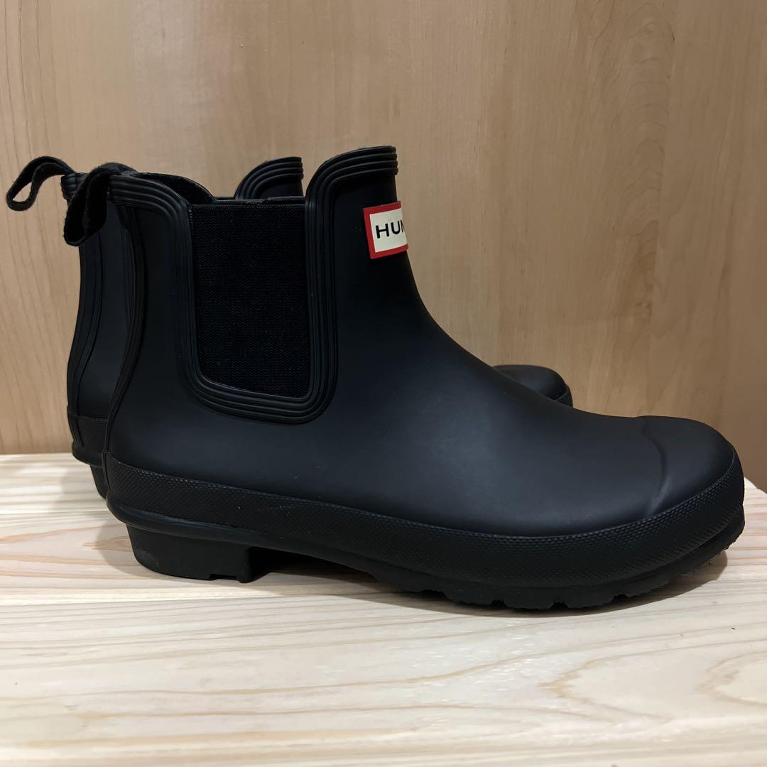 HUNTER ブラック ショートブーツ　24センチ