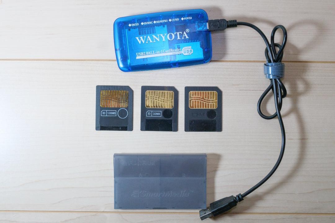 スマートメディア 128MB 32MB 8MB カードリーダー セット