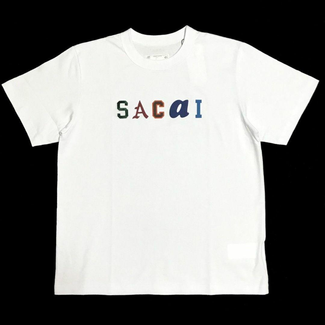 4 白　SACAI 25SS カプセル T-SHIRTS 刺繍　Tシャツ