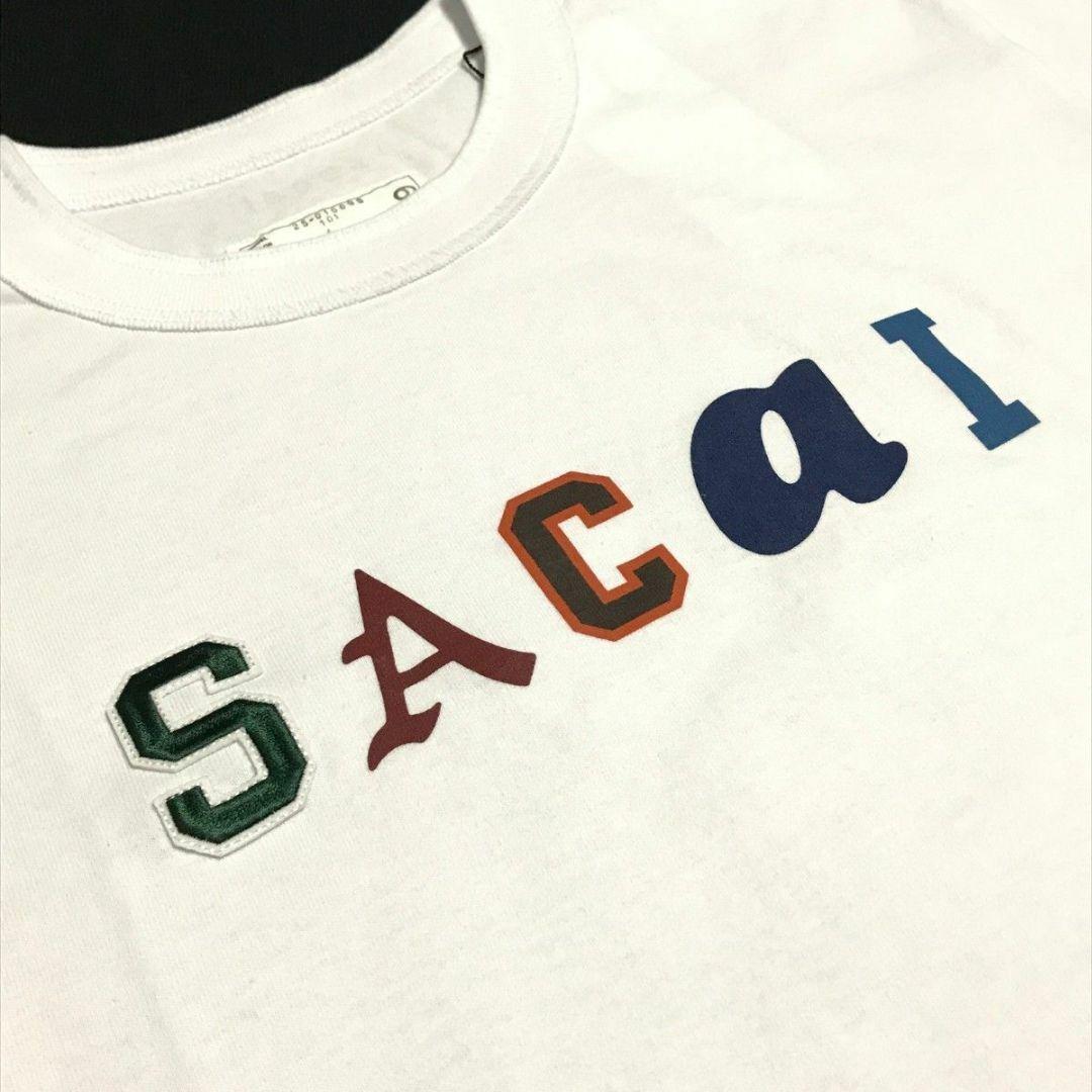 4 白　SACAI 25SS カプセル T-SHIRTS 刺繍　Tシャツ