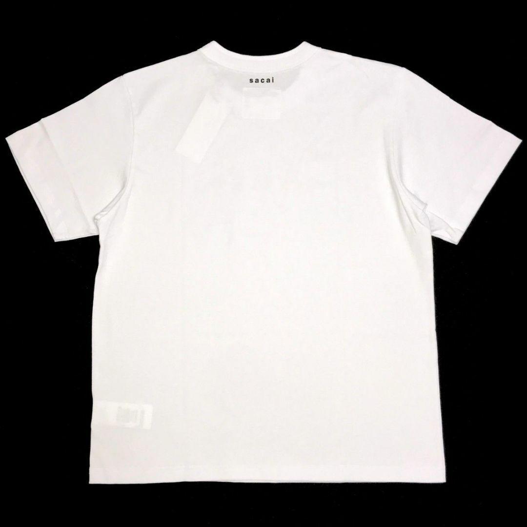 4 白　SACAI 25SS カプセル T-SHIRTS 刺繍　Tシャツ