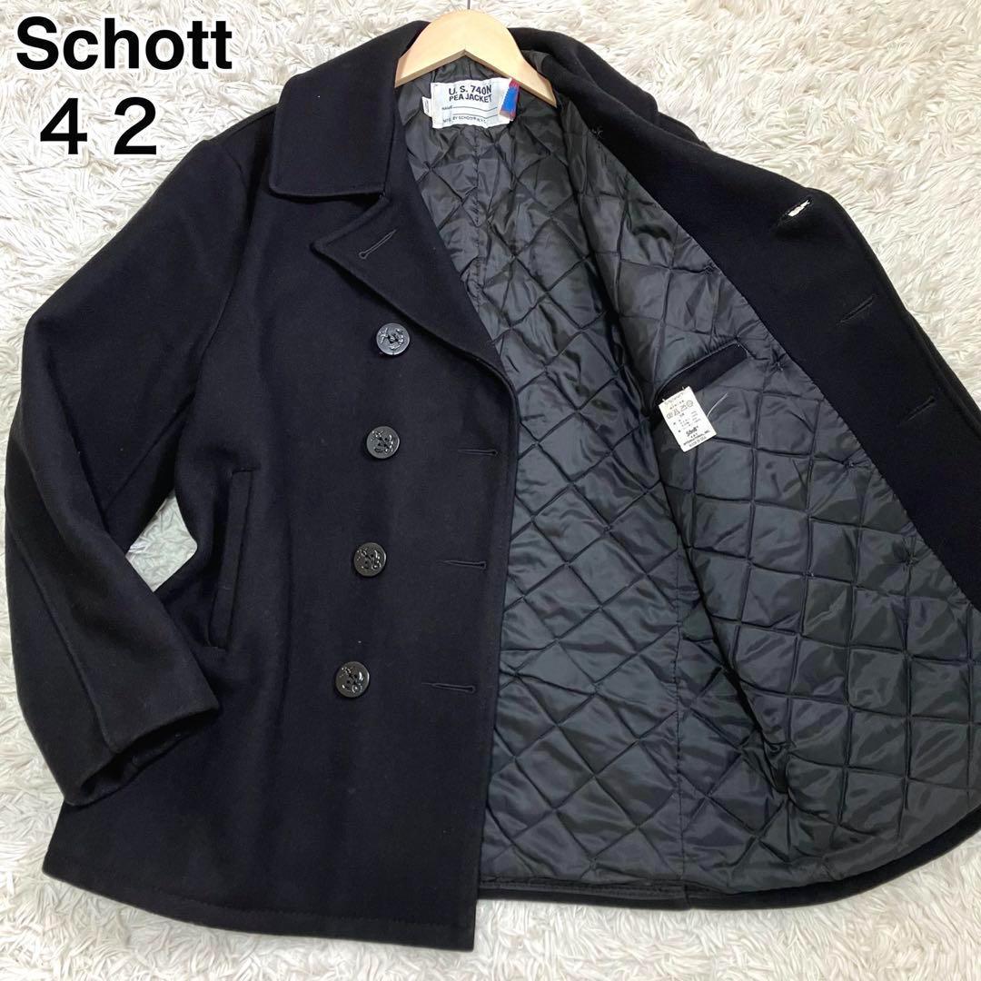 大きいサイズ Schott ショット ピーコート キルティング ウール XL 大きいサイズ Schott ショット ピーコート キルティング ウール XL