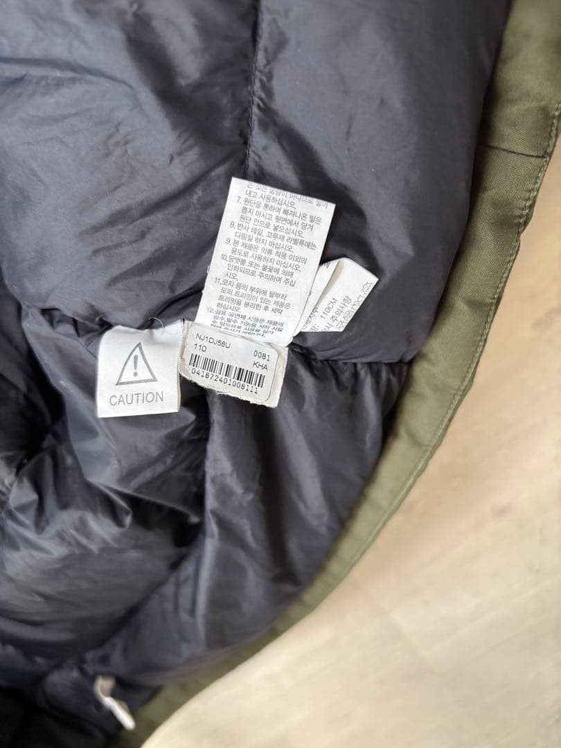 ノースフェイス キッズ110 ダウン ジャケット マックマード オリーブグリーン