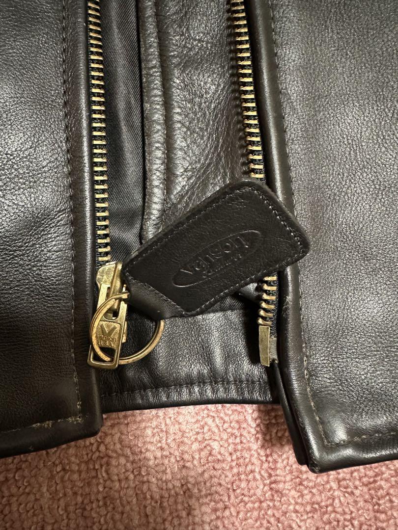 Vanson Leathers ブラックレザージャケット 34