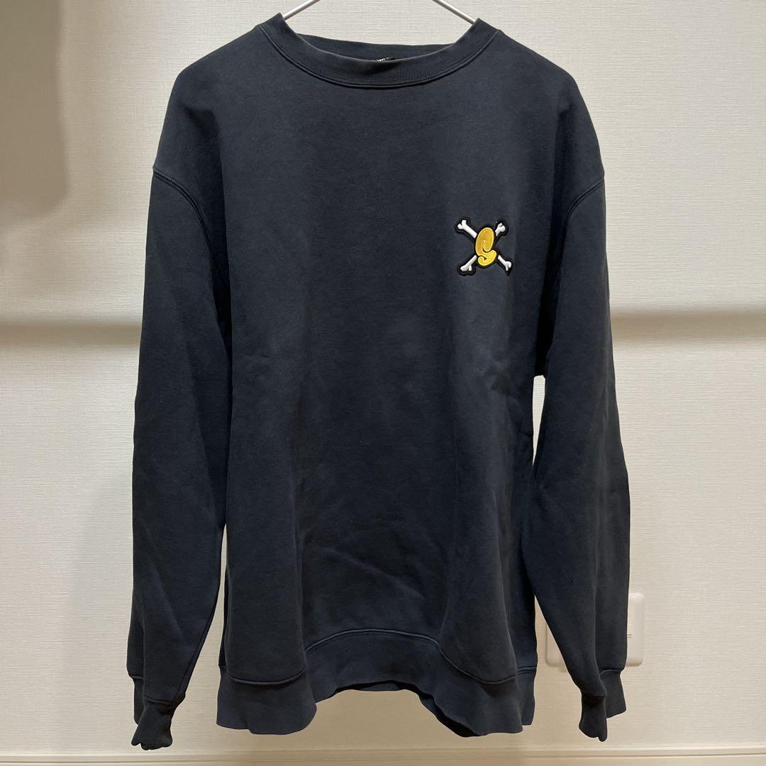 値下げ Stussy ステューシー クロスボーン Sロゴ 刺繍 スウェット 藤原