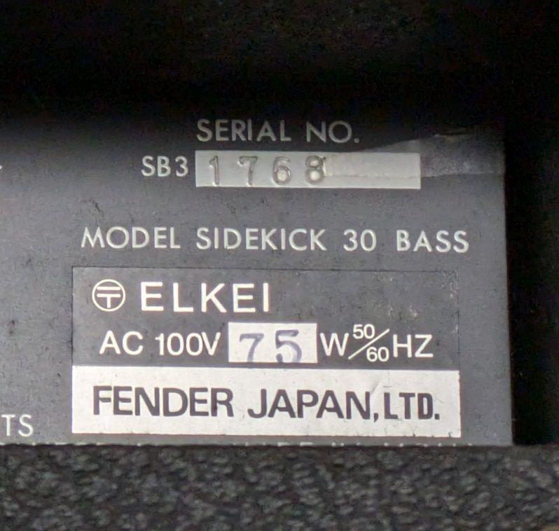 Fender Japan SIDEKICK BASS30 ベースアンプ