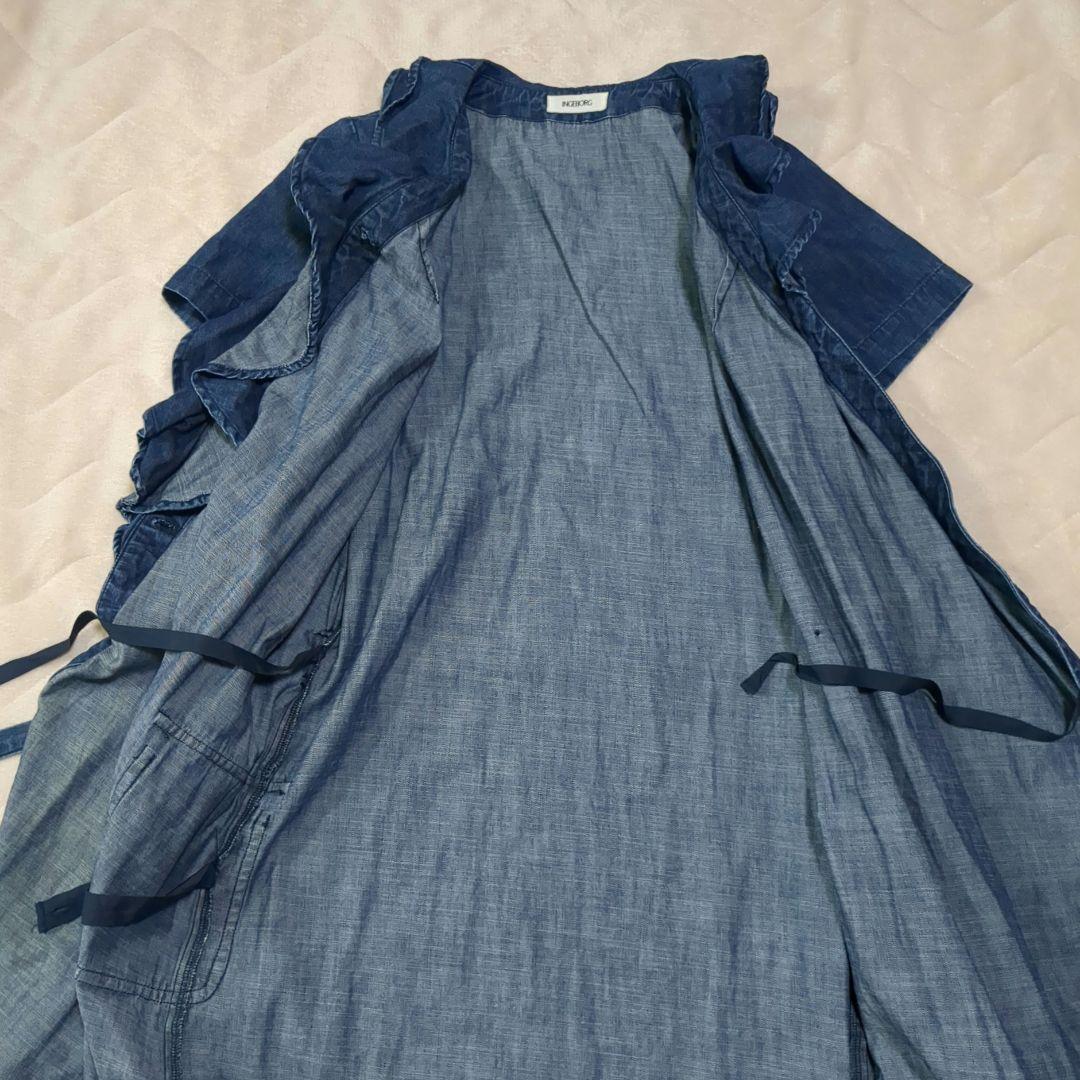 INGEBORG インゲボルグ デニム ワンピース カシュクール ロング