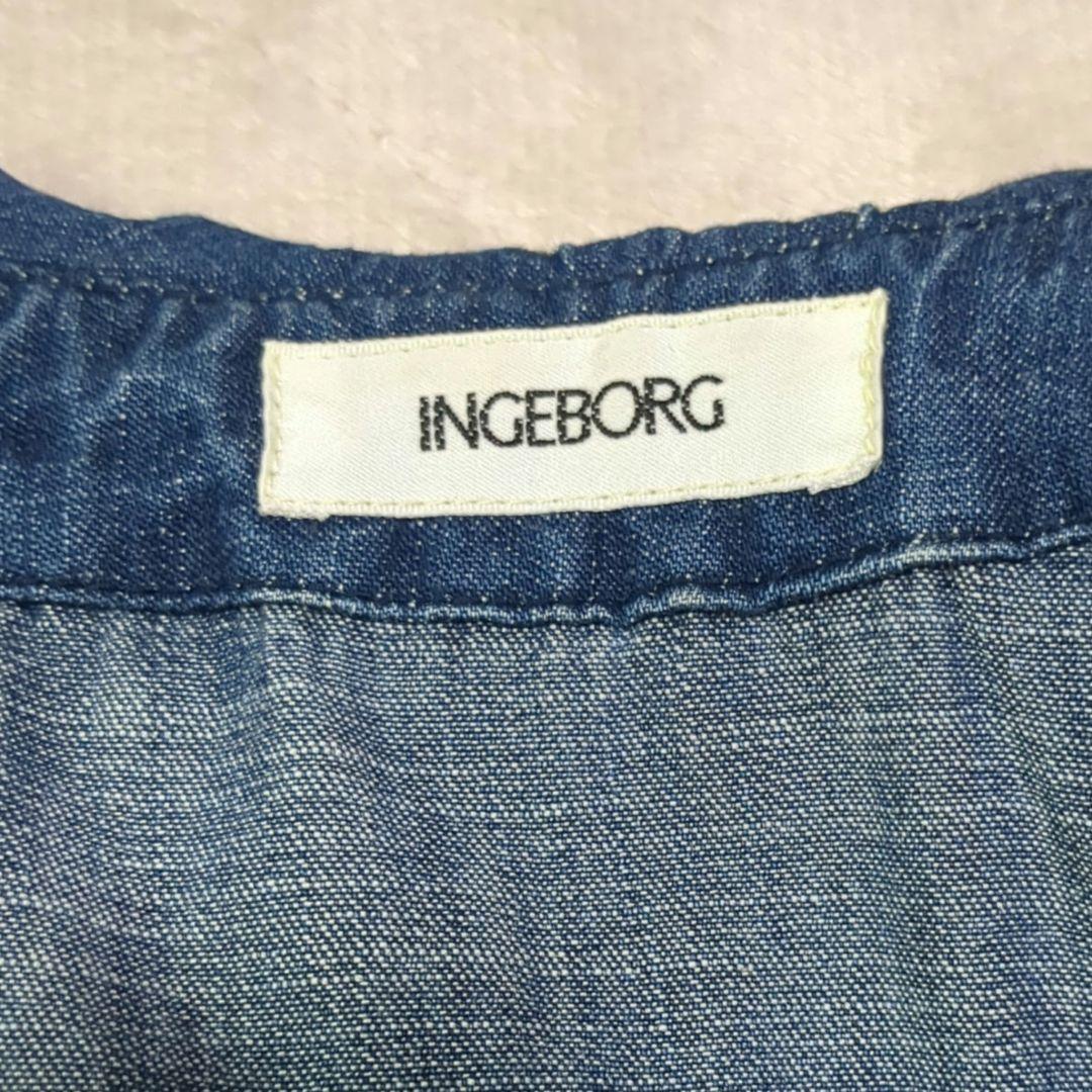 INGEBORG インゲボルグ デニム ワンピース カシュクール ロング
